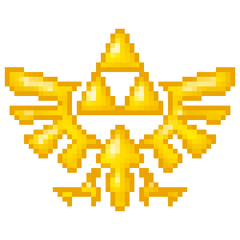 A picture of the Triforce from Zelda.